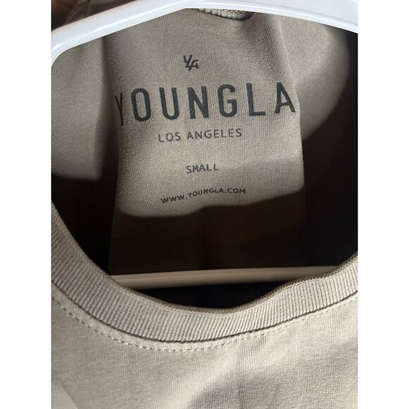 New Sz. S - YoungLA Distressed Stretch Pocket Tee, Gray. - Picture 8 of 9